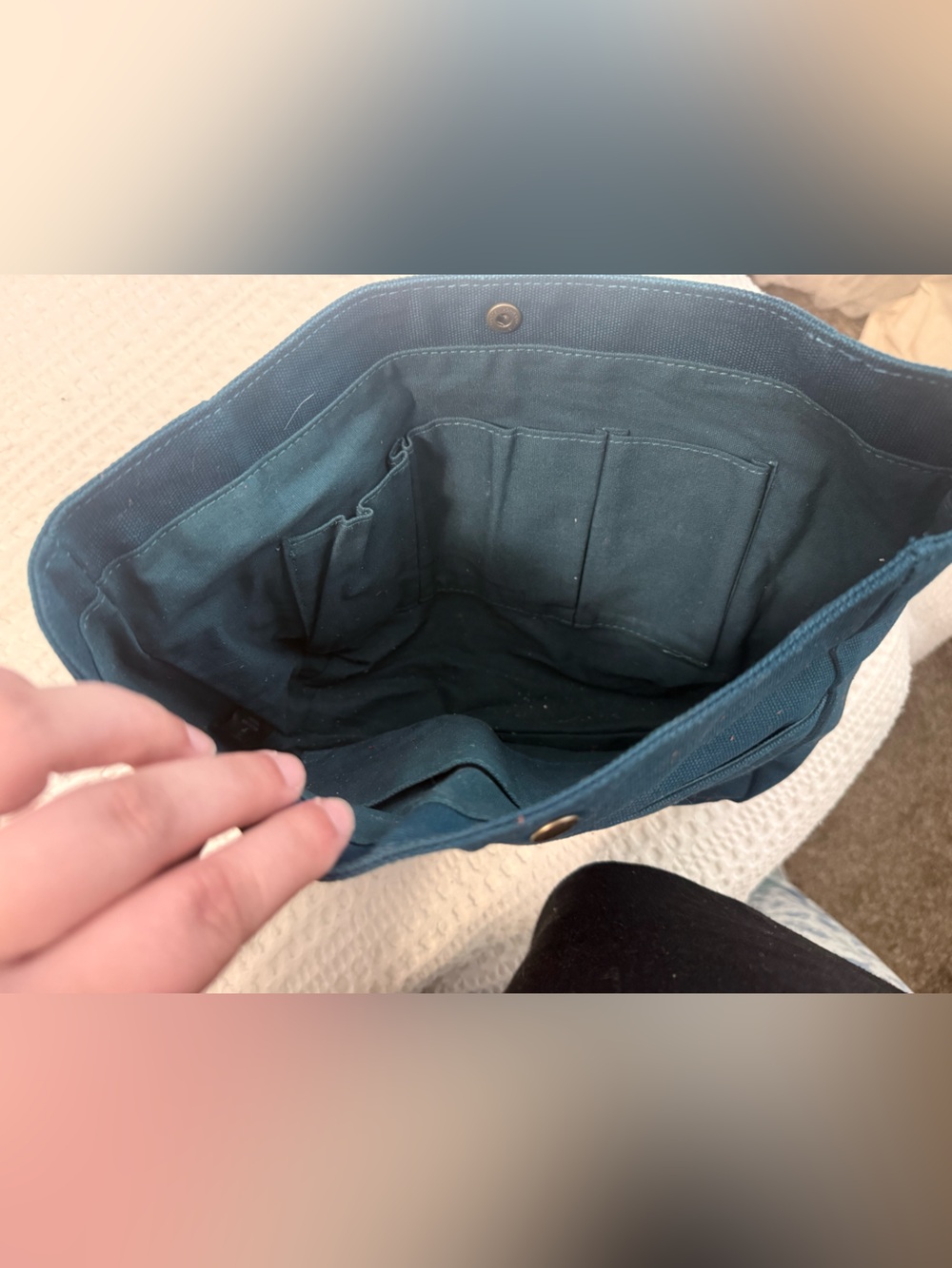 Blue PLG canvas purse organizer insert - Picture 2 of 3